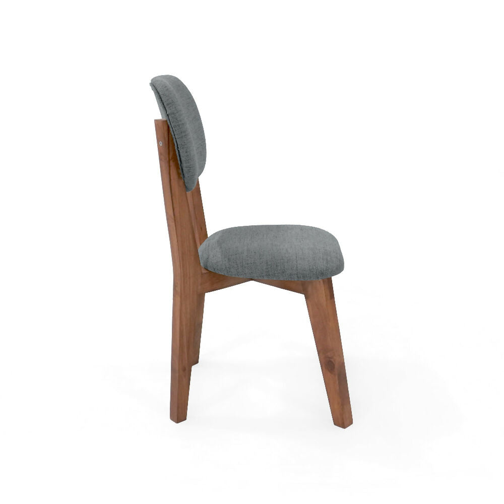 Silla de Comedor Adela 50x51.5x93 Tela Gris