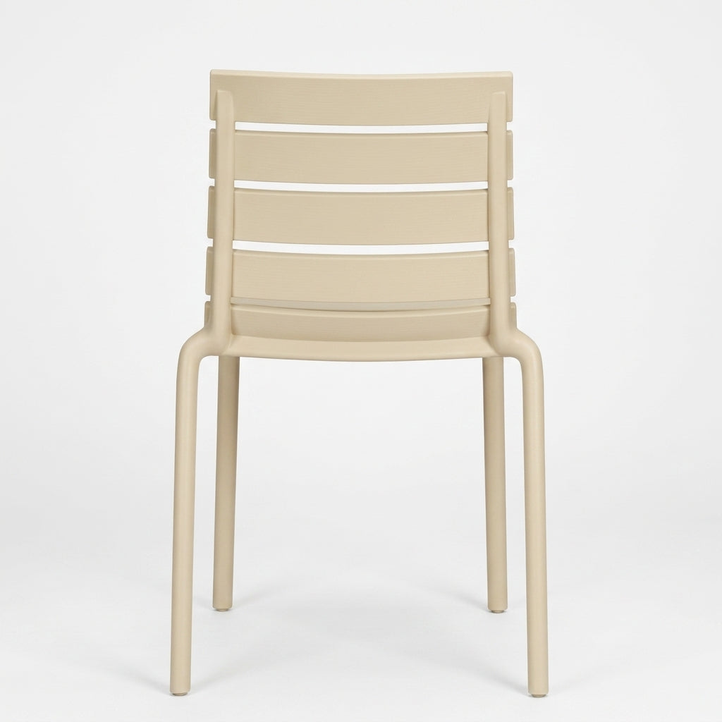 Set de 4 Sillas Montana, Taupe Claro, con Espaldar en Líneas Diseño Moderno