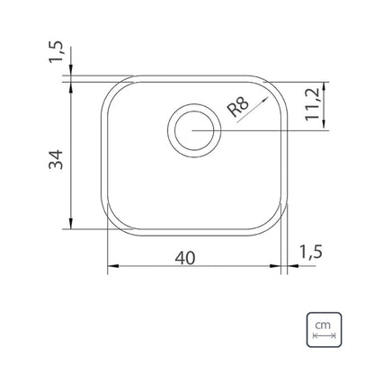 Cubeta Laviana 40 BL Satinado