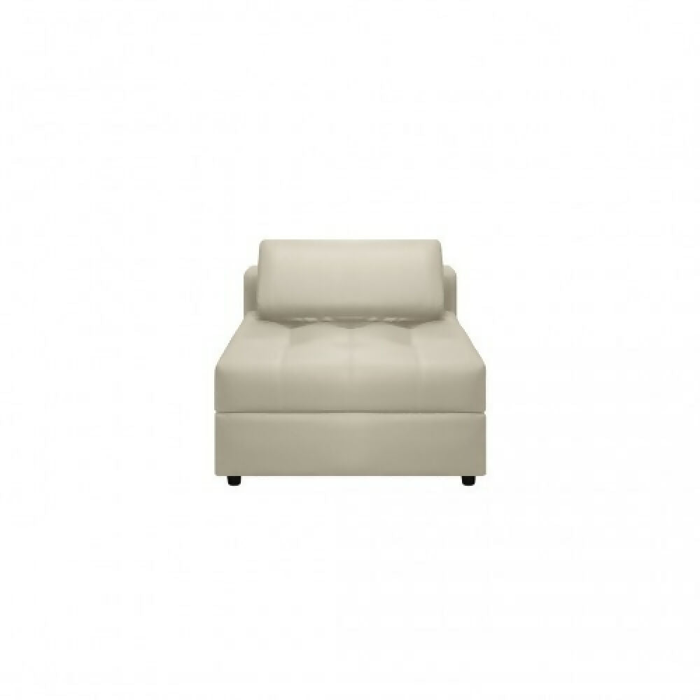 Sofá Alondra L Cuero Sintético Beige 3 Puestos