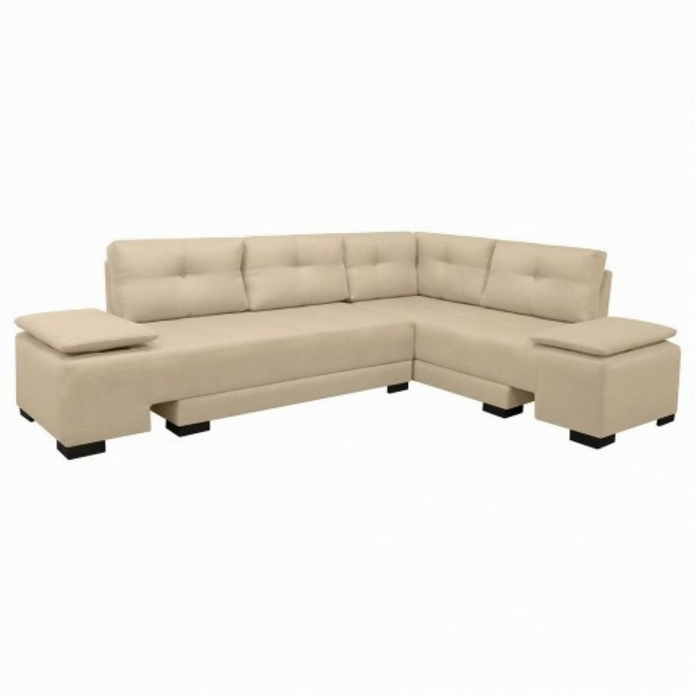 Sala Cama Sterimberg En Tela Antifluidos Beige- Amoblando