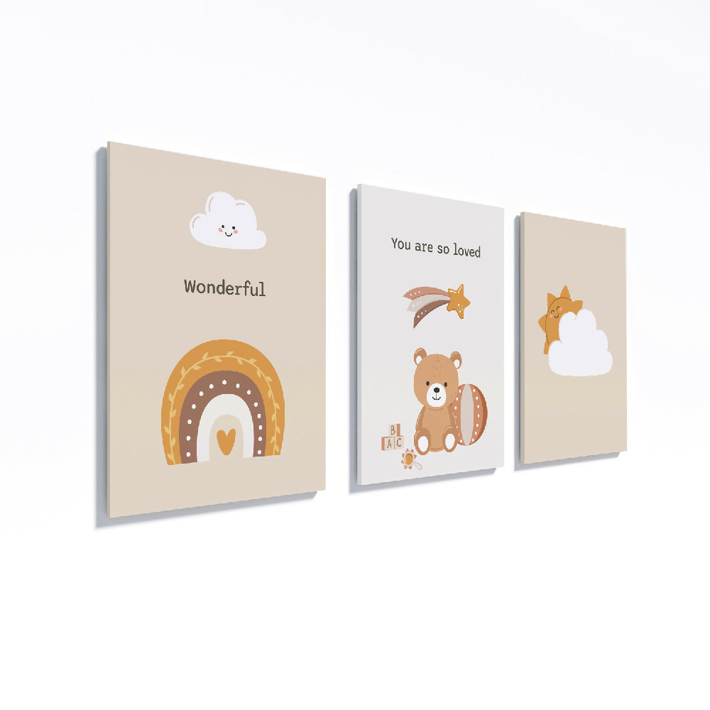 Cuadros Decorativos Triptico So Loved 30x40