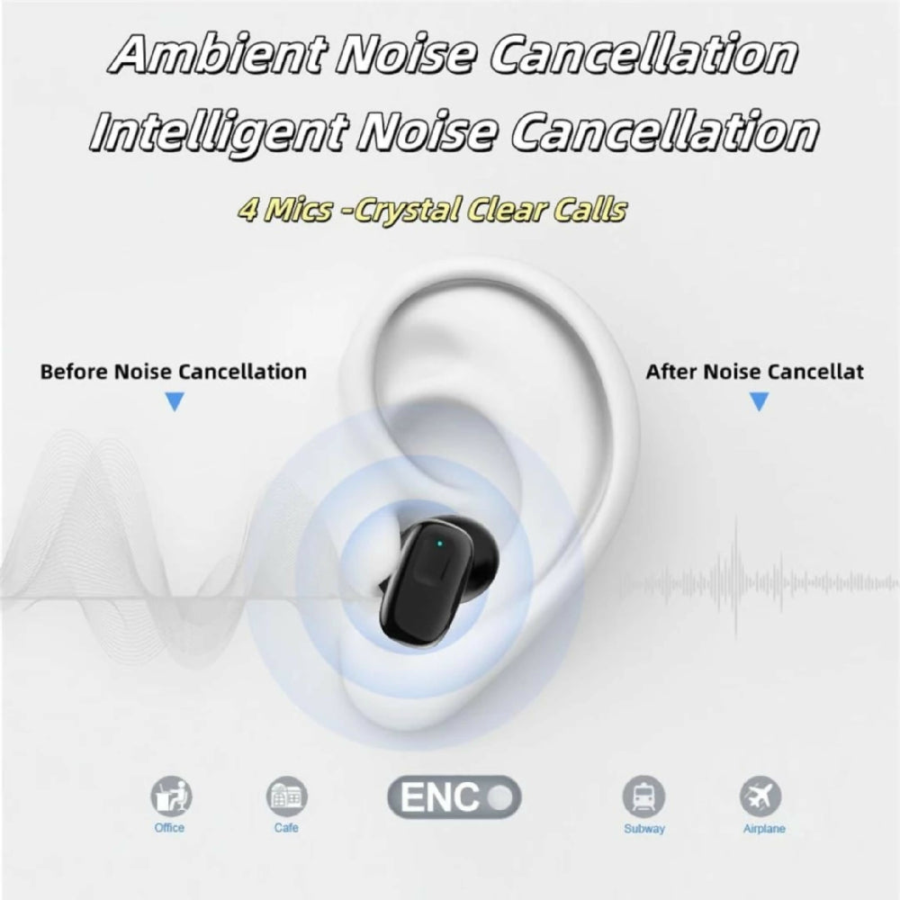 Audífonos Inalámbricos Movisun T19 In-Ear Con Sonido HD Y Estuche De Carga Negro