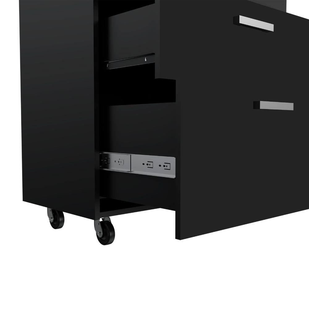 Archivador Multiusos Martin, Wengue, con cerradura y llave para puerta