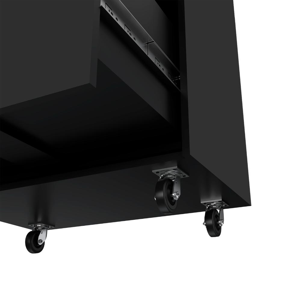 Archivador Multiusos Martin, Wengue, con cerradura y llave para puerta
