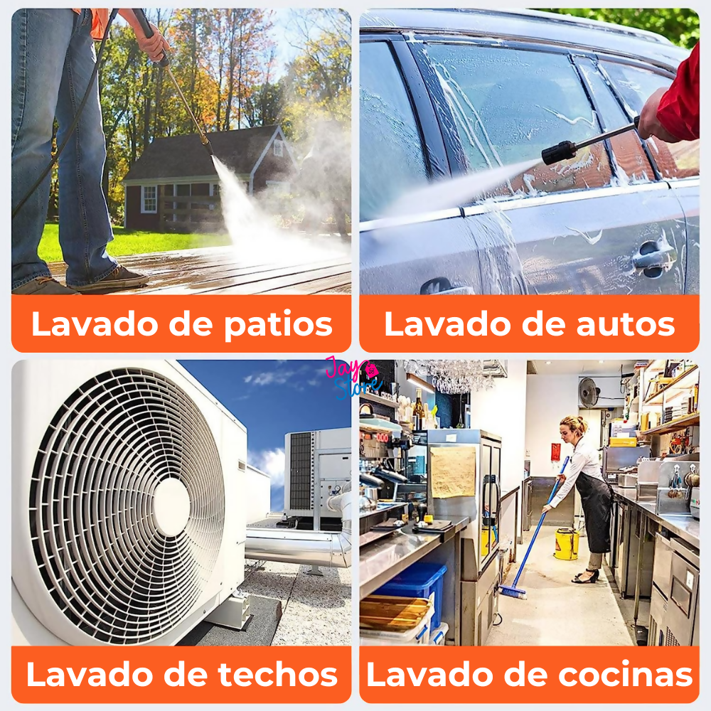Hidrolavadora Electrica Inalambrica Pistola Lavado 2 Baterías