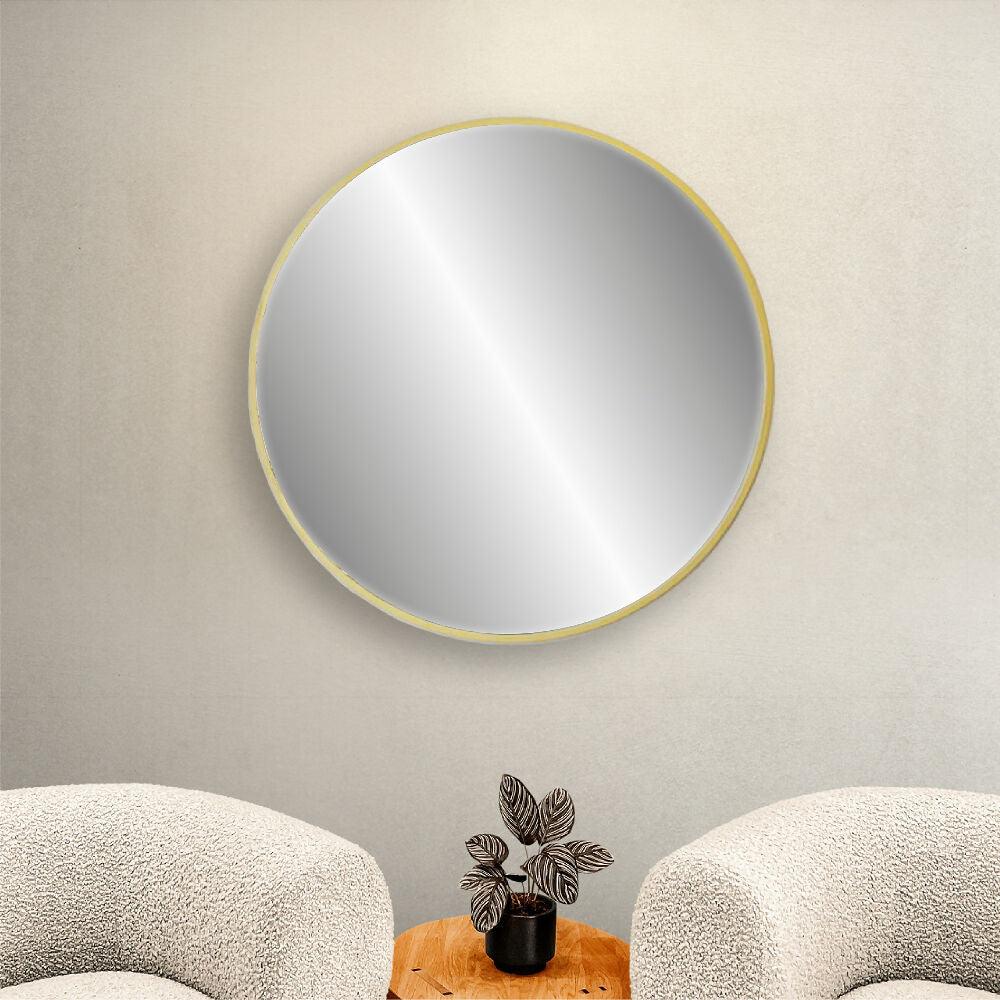 Espejo de pared - mdf - planet dorado