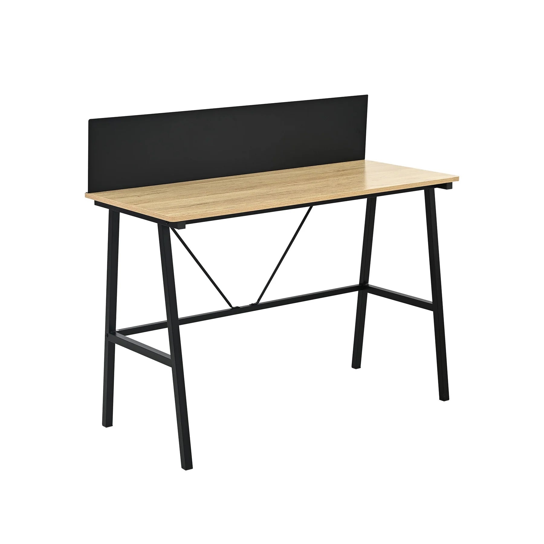 Escritorio Desk-25 con Board Metálico, Café y Negro