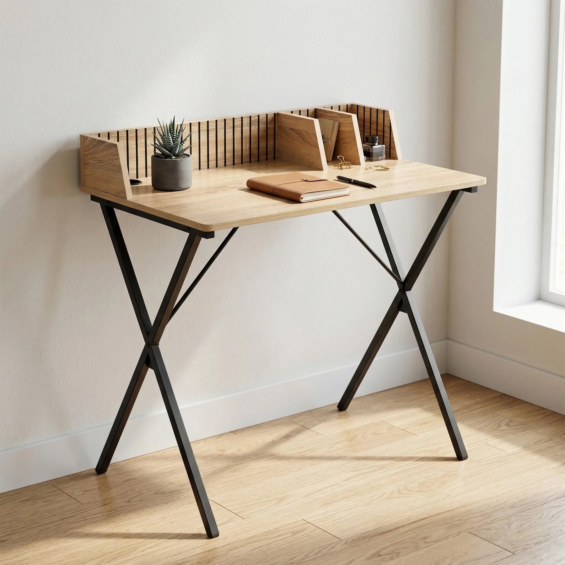 Escritorio Industrial Desk Var, Café