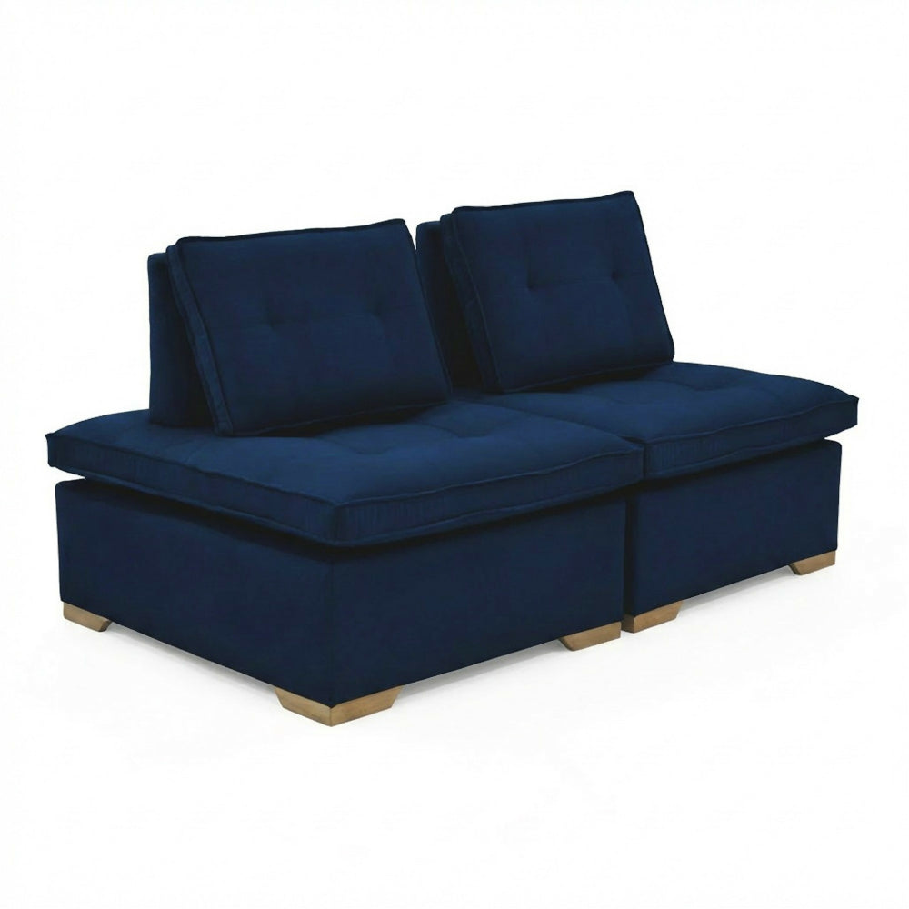 Set X2 Poltronas Ventury 83x100x86 Ajustable Tela Azul