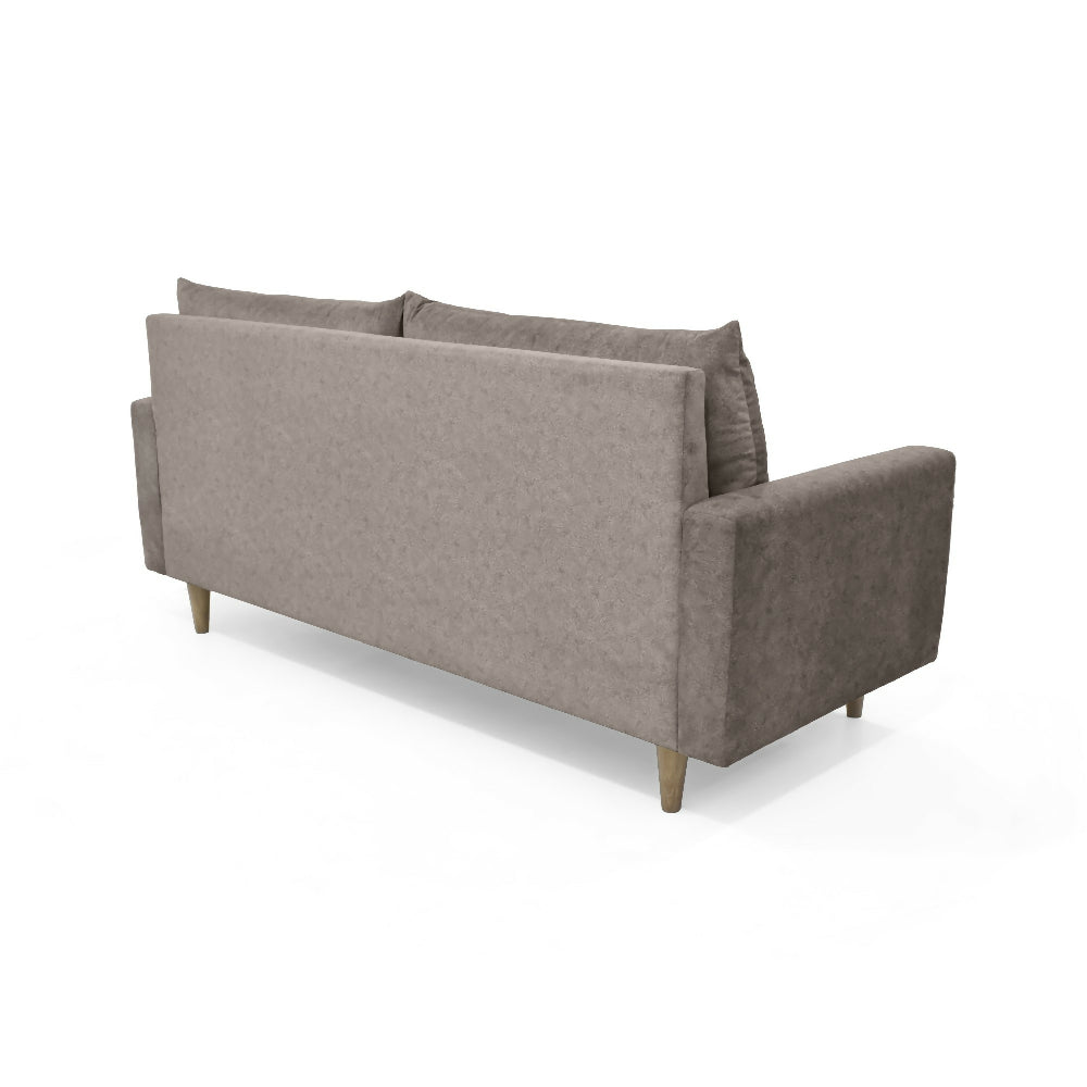 Sofa Louisiana 3 Puestos 195x81x93 Tela Taupe