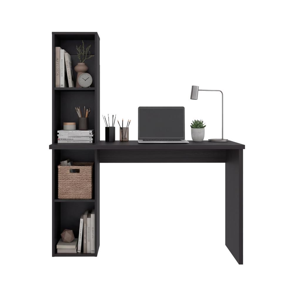 Escritorio Biblioteca Aston, Wengue, con espacio para guardar objetos ZF