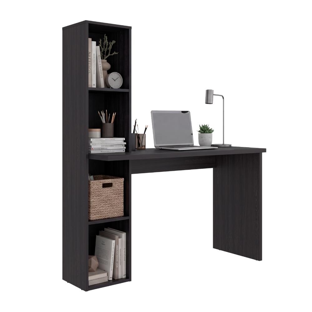 Escritorio Biblioteca Aston, Wengue, con espacio para guardar objetos ZF