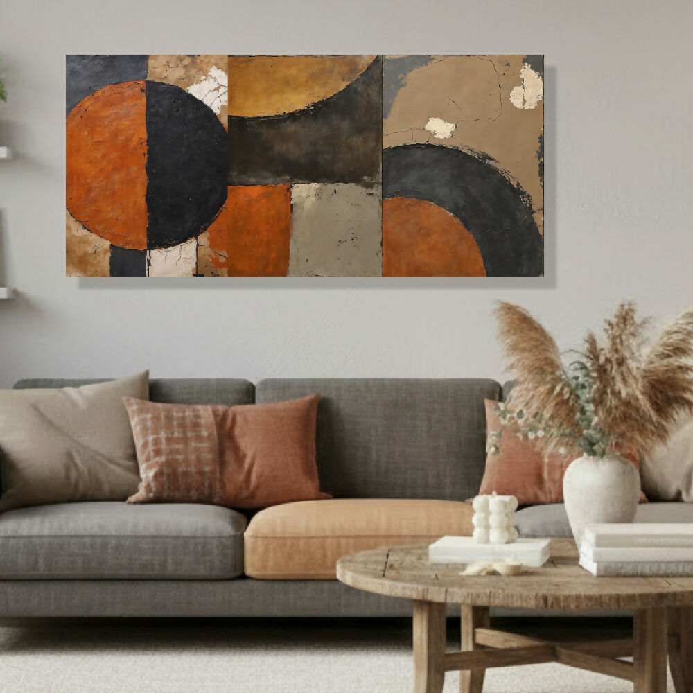 Lienzo Canvas Vintage Cuadro Terracota Rústico 118x55cms