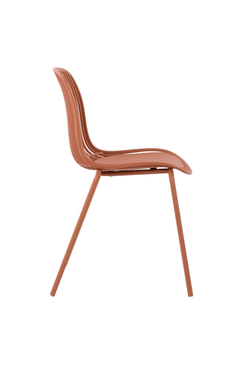 Silla Barcelona, Color Rojo, Con espaldar en líneas diseño moderno X6