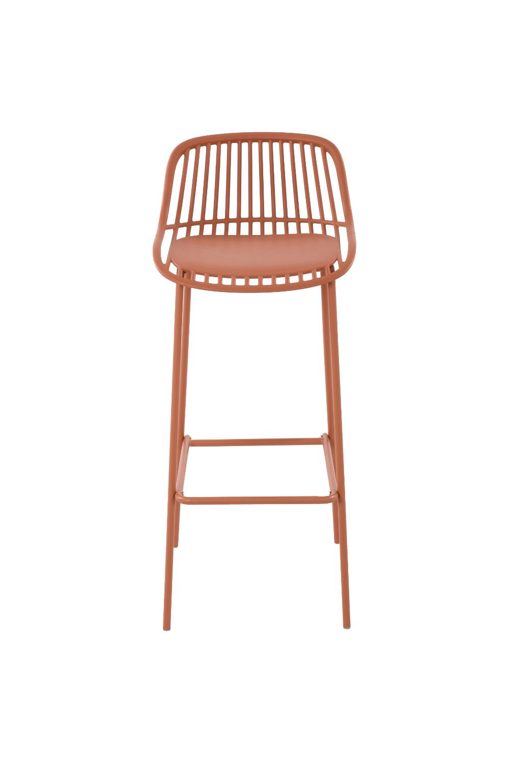 Set de 2 Sillas Par Bar Tulum, Color Terracota, Diseño Moderno
