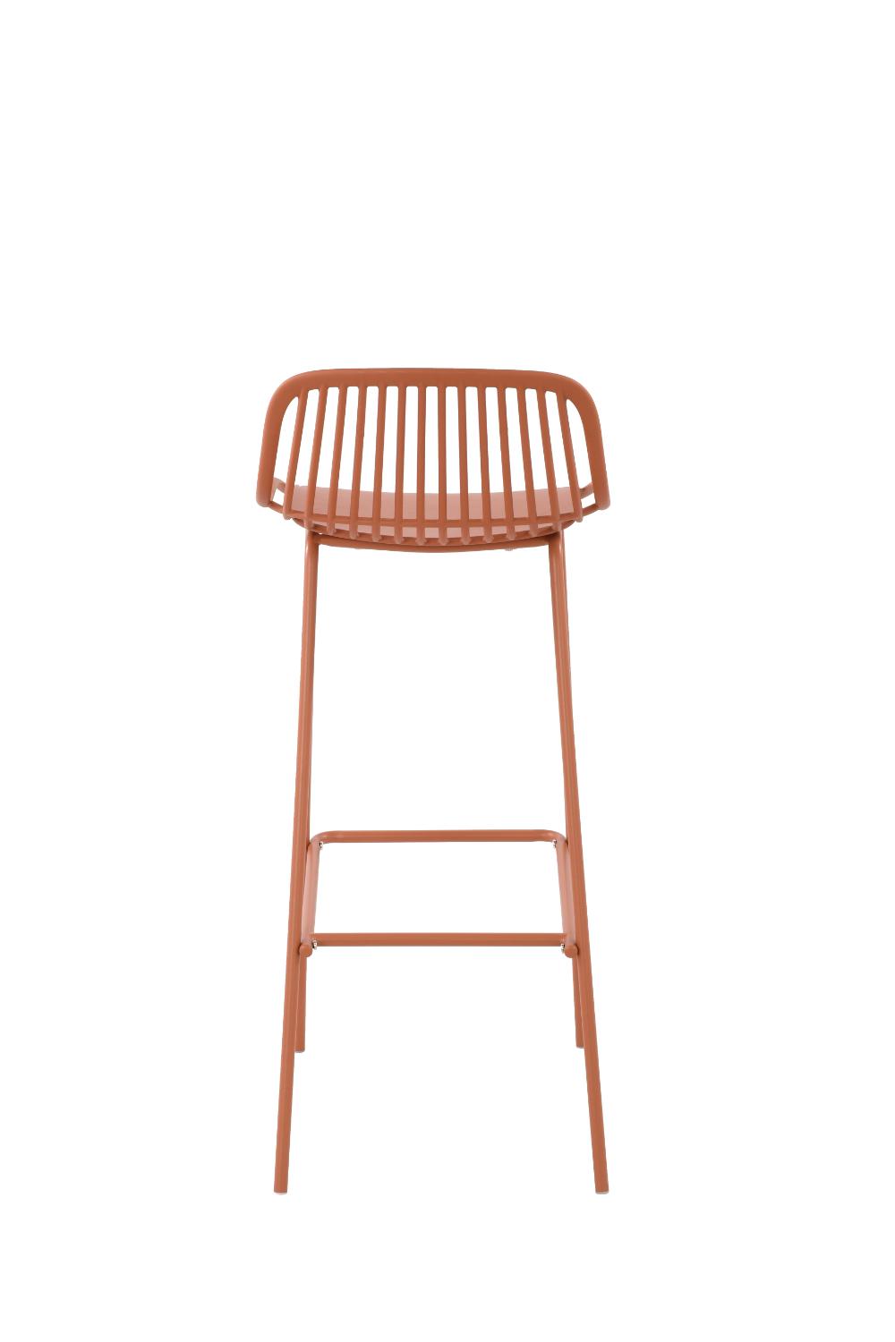 Set de 2 Sillas Par Bar Tulum, Color Terracota, Diseño Moderno