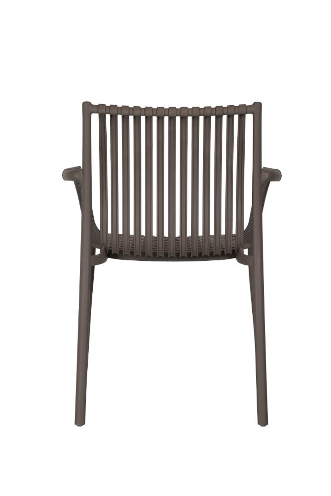 Set de 2 Sillas Madrid con Brazos, Color Taupe, con Espaldar y Diseño Moderno