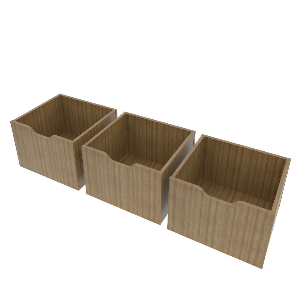 Kit de 3 cajones Santos - Almendra