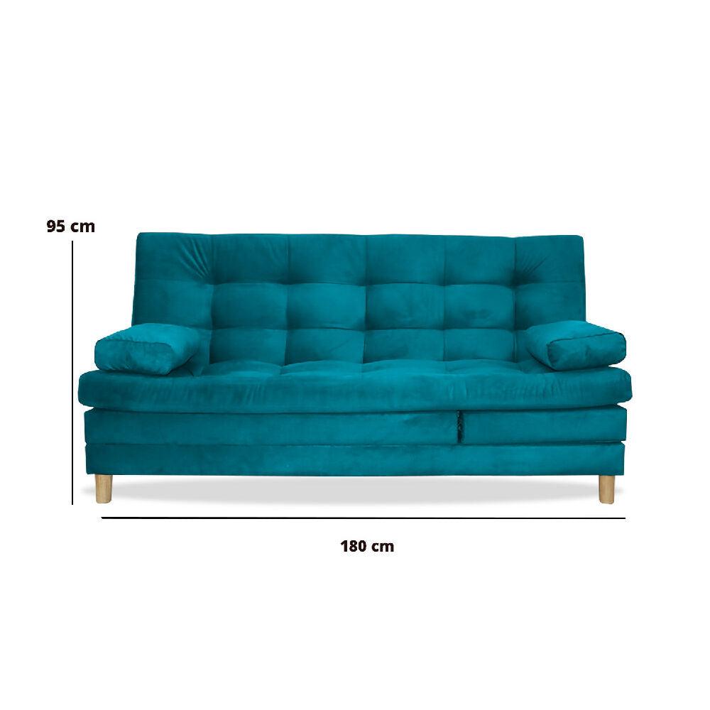 Sofacama Bieri 5 posiciones Reclinable Turquesa