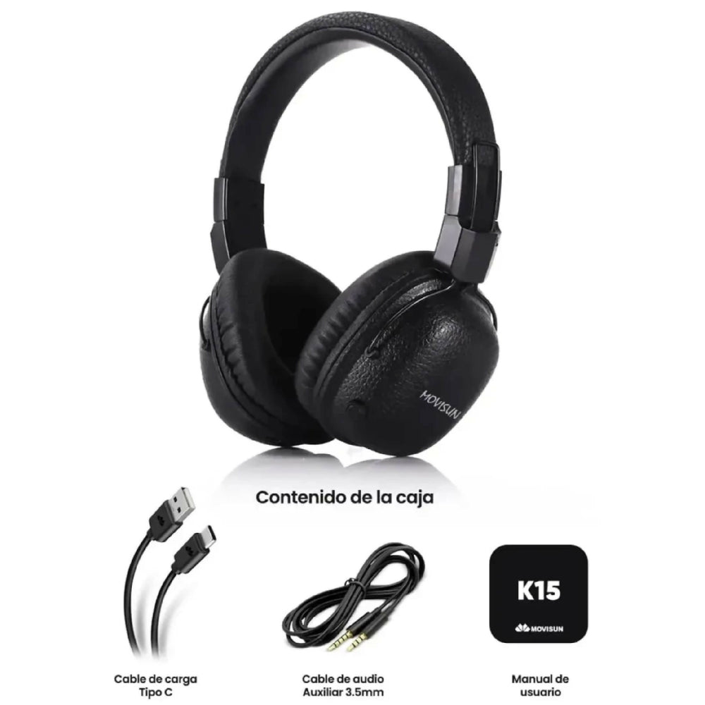 Audífonos Bluetooth Inalámbrico Movisun K15 Con Sonido HD Y Bajos Profundos