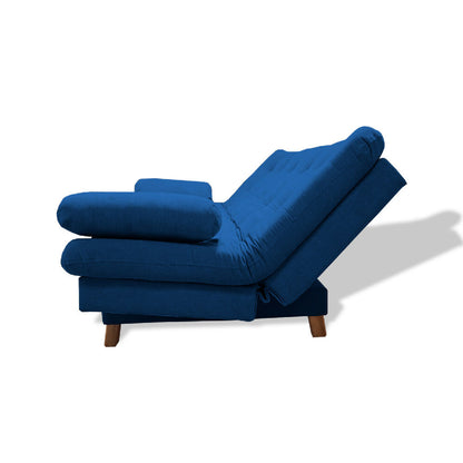 Sofacama Bakers 3 Posiciones Azul Petróleo + 2 Cojines Decorativos