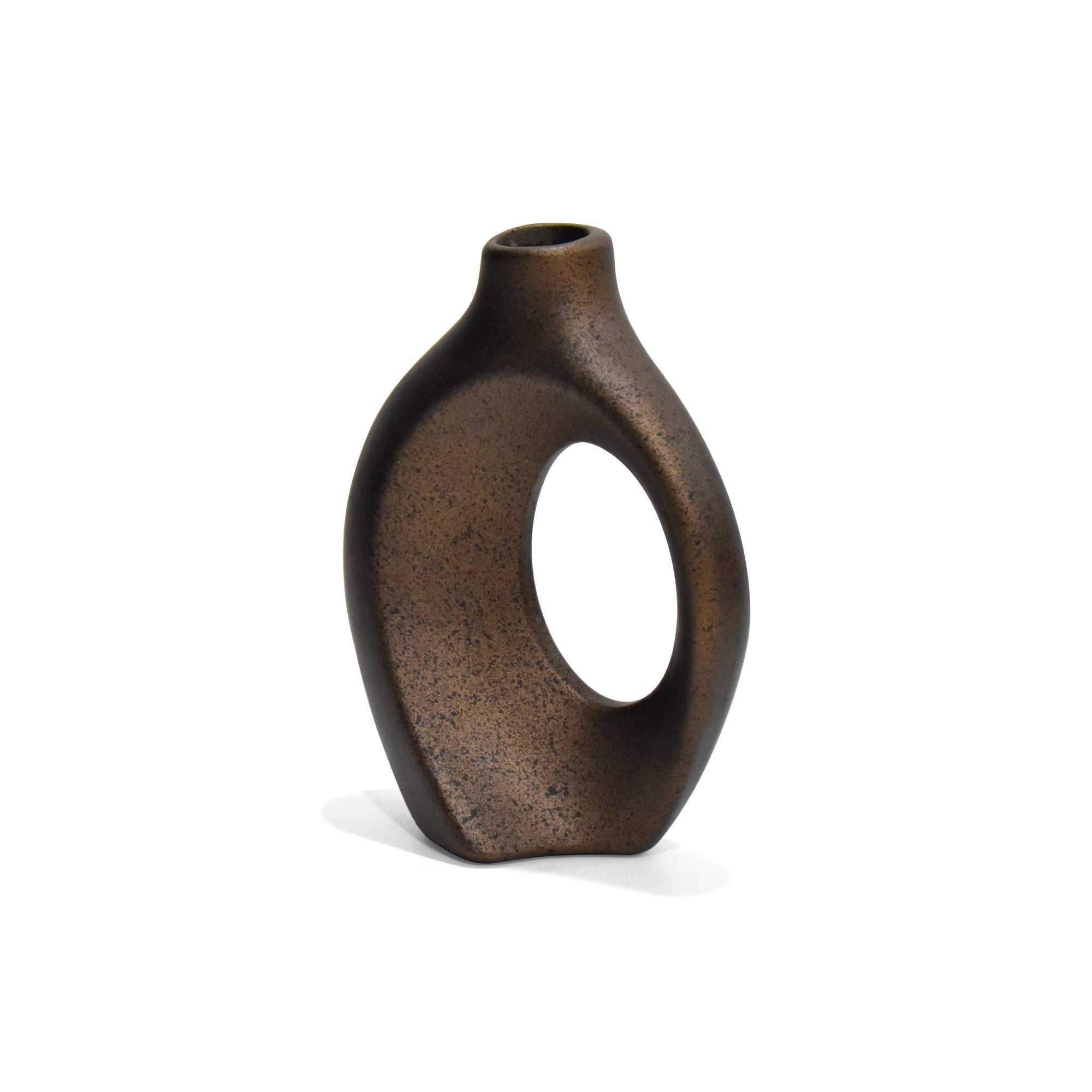 Set de Floreros en Ceramica Aura Bronce