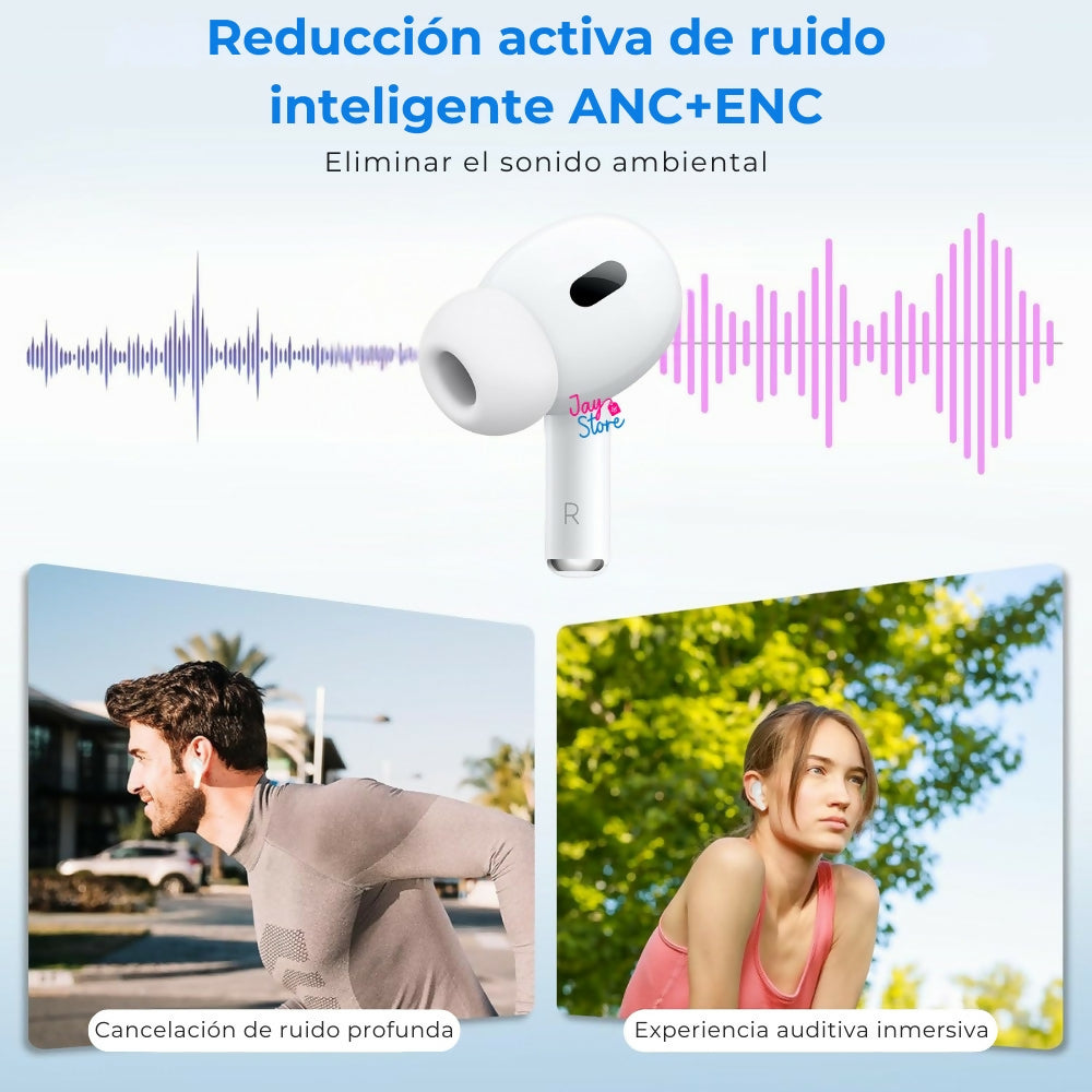 Audífonos Pro 2da Bluetooth Inalámbricos Pantalla Táctil ANC
