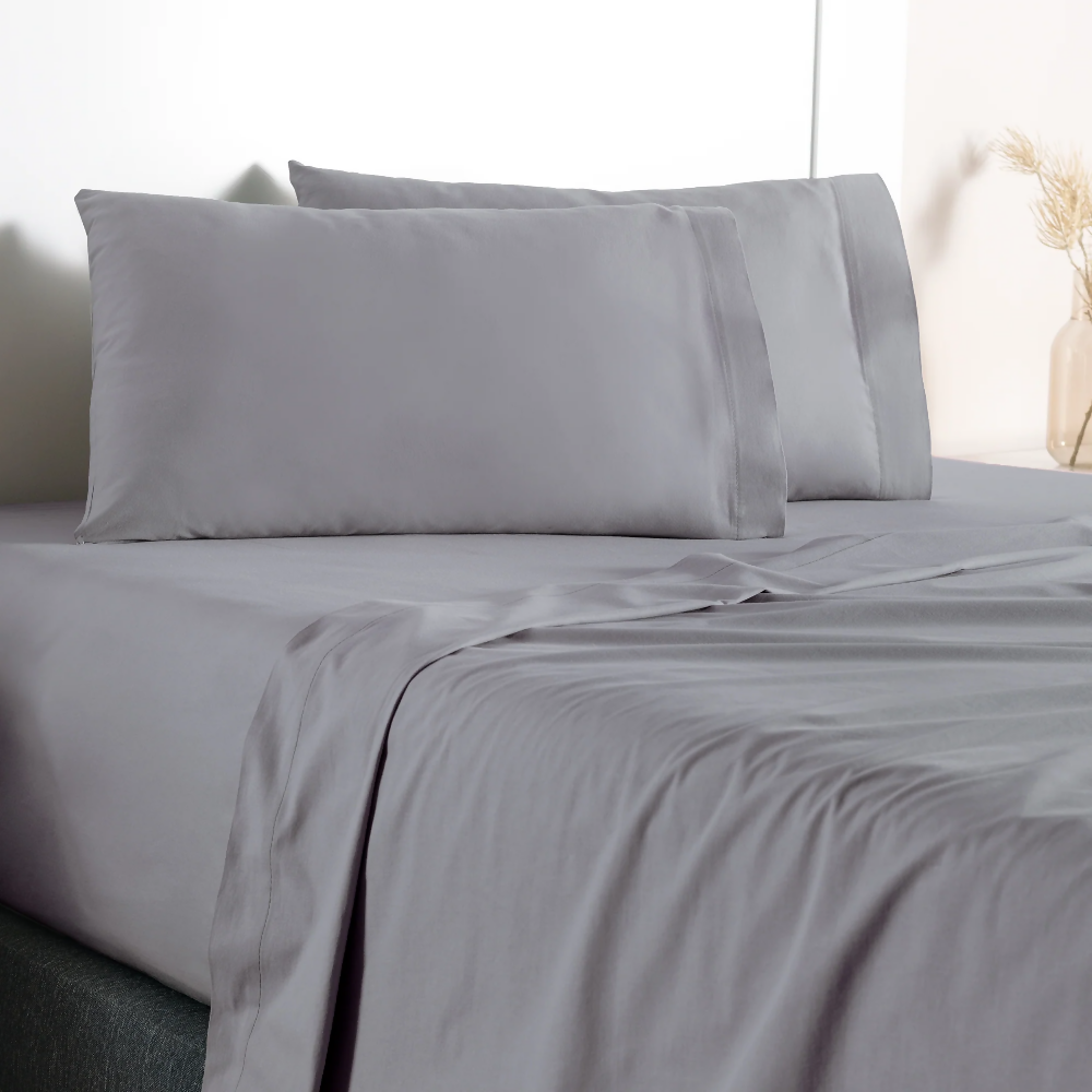 Sábanas Cabos, en Algodón 100% Gris, para Cama King