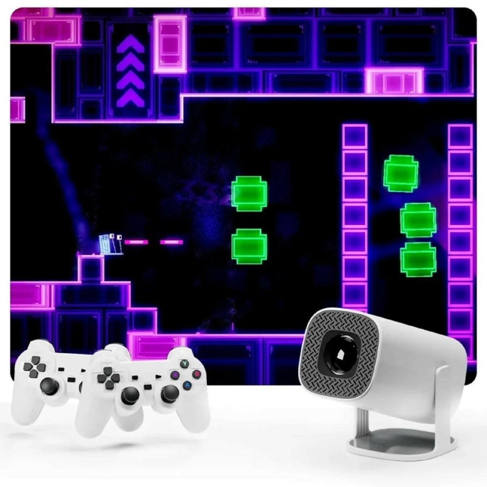 Proyector Portátil Inteligente S40 con Consola de Videojuegos Retro Integrada
