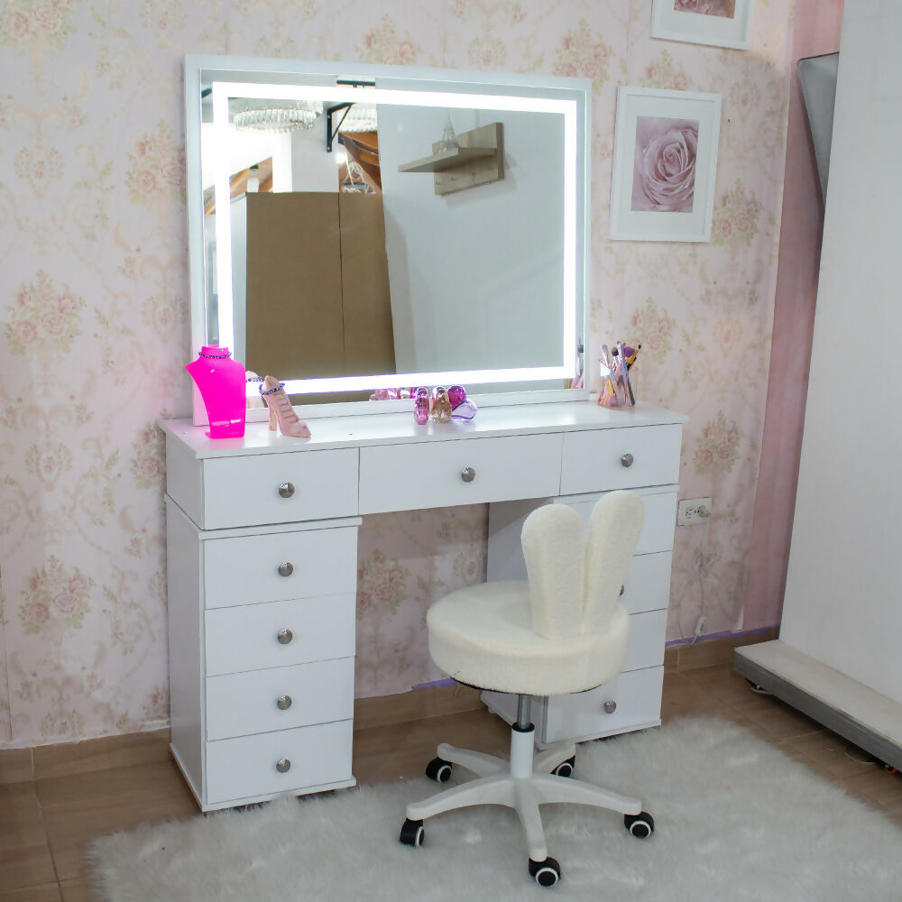 Tocador Jazmín 120 Led, Blanco