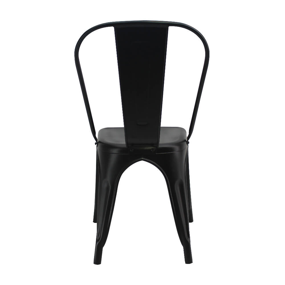 Kit por 2 Silla Tolix Metalica Para Comedor Restaurante -Negra