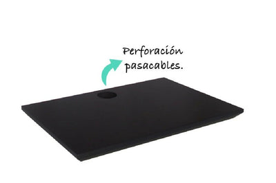 Repisa flotante de pared negra de 45 cm