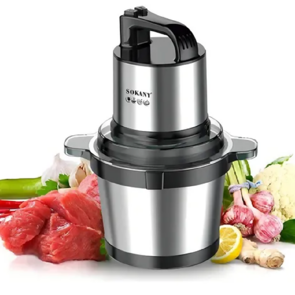 Picador Eléctrico Sokany 4 Litros Procesador De Alimentos De Alta Potencia Para Cocina Rápida Y Práctica