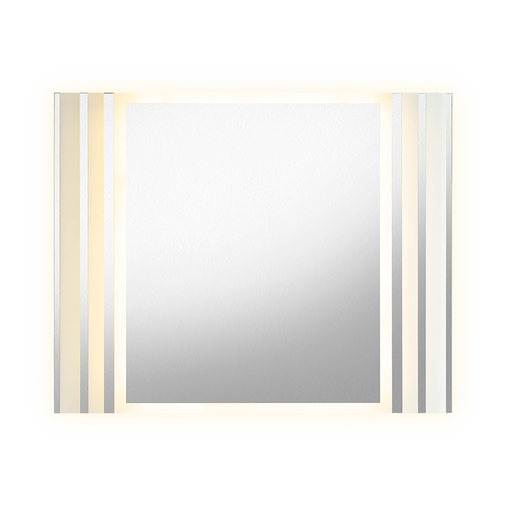 Espejo Rectangular Apolo, Gris, con Luz Led