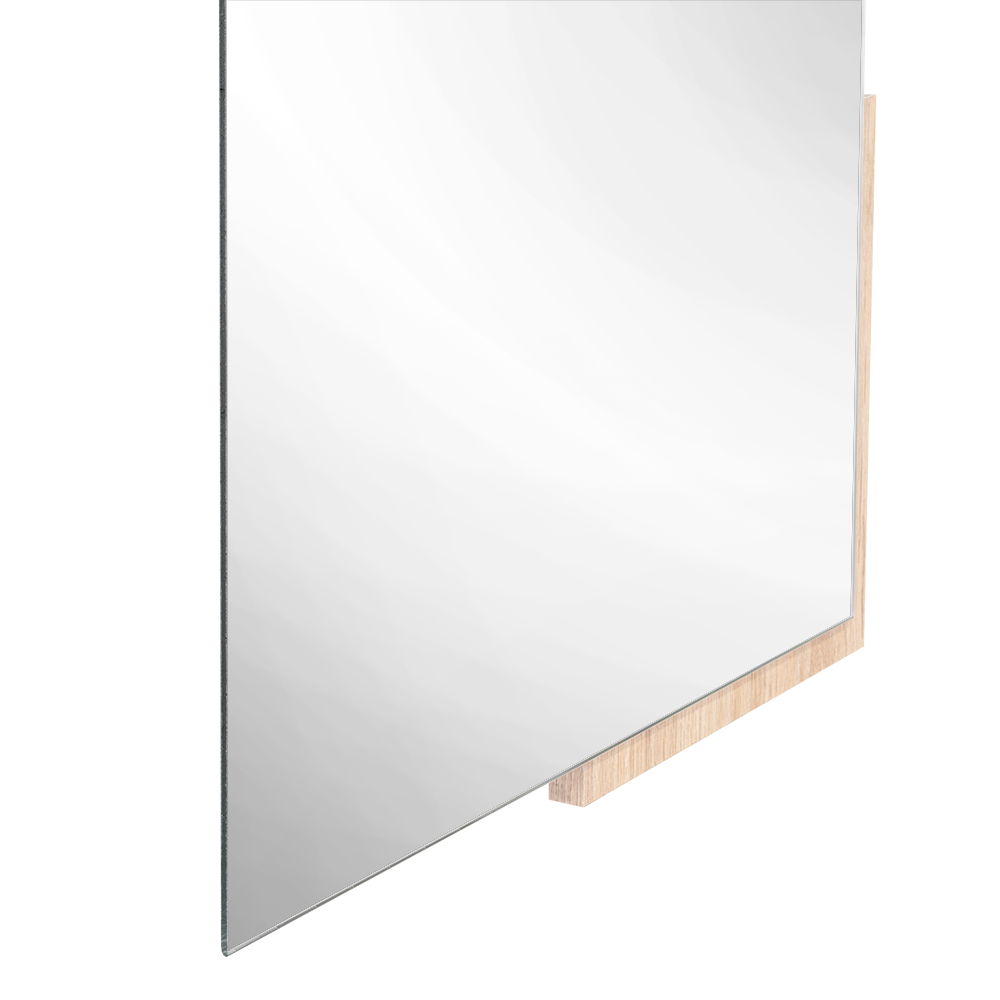 Espejo Rectangular Aleska, Color Madera Clara