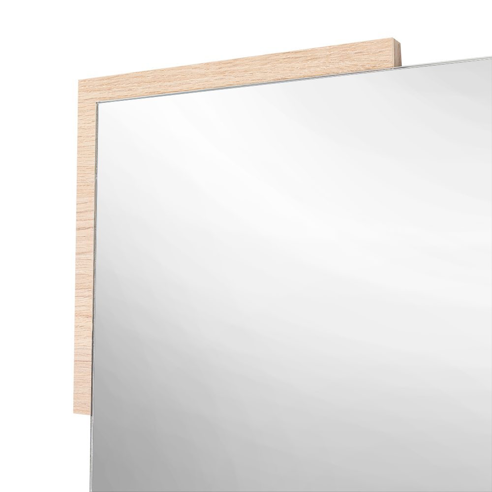 Espejo Rectangular Aleska, Color Madera Clara