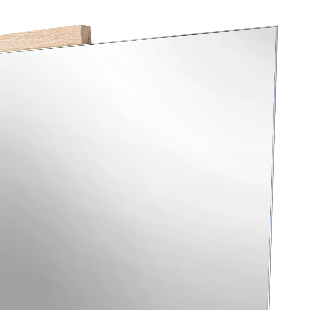 Espejo Rectangular Aleska, Color Madera Clara