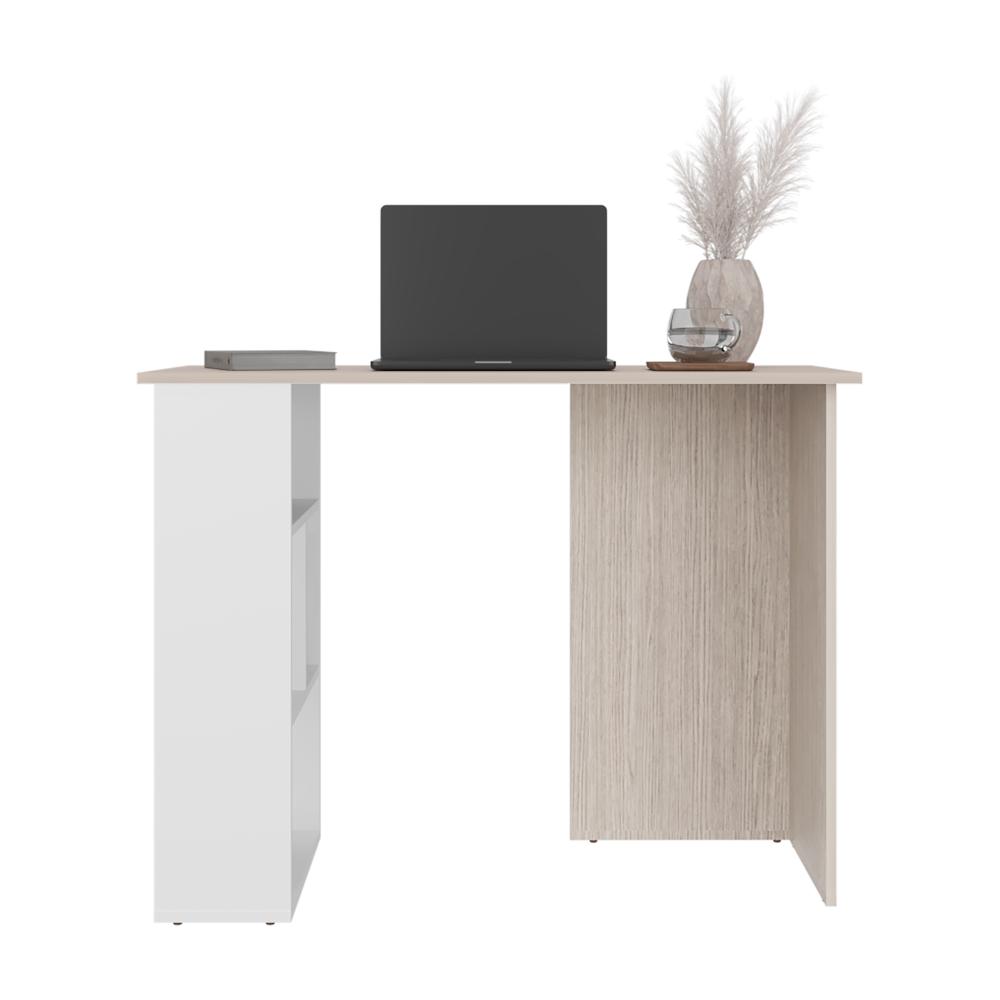 Escritorio Biblioteca Avis, Blanco Duqueza, con espacio para guardar objetos