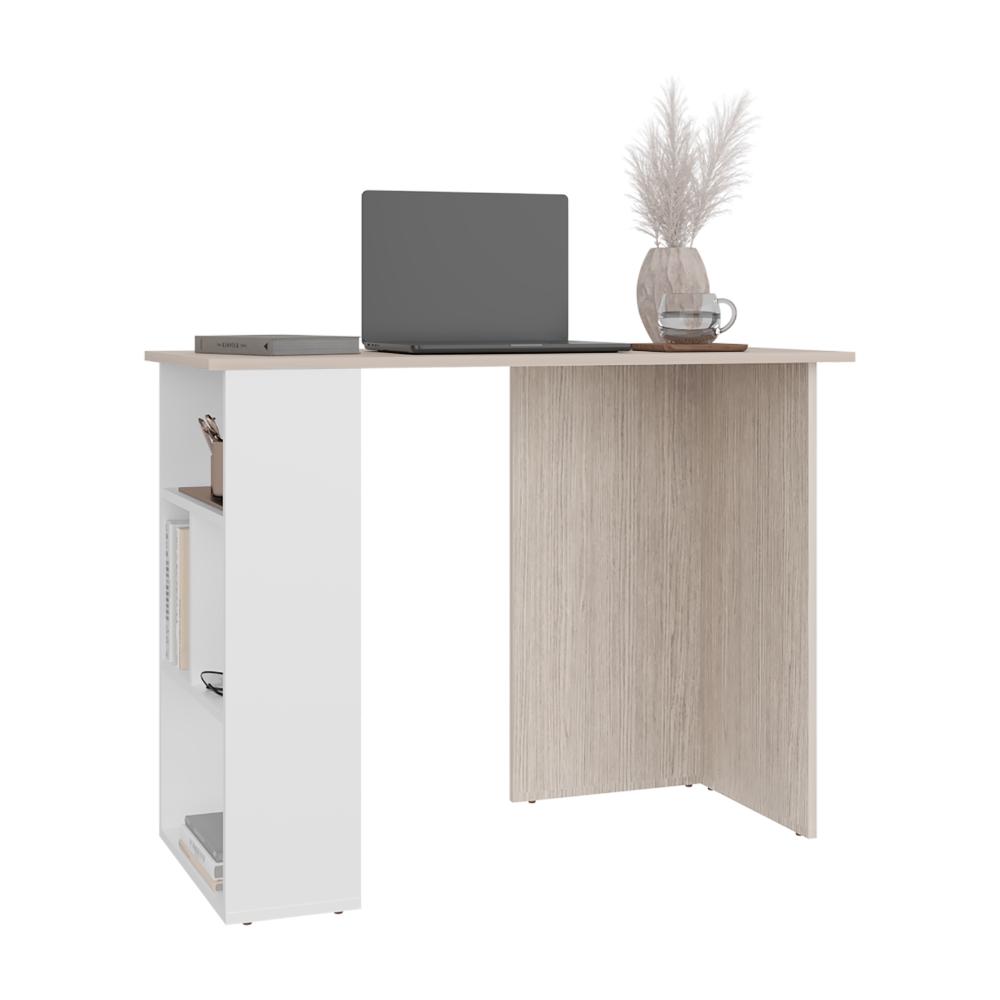 Escritorio Biblioteca Avis, Blanco Duqueza, con espacio para guardar objetos