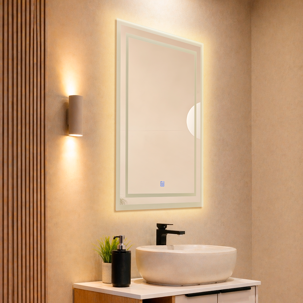 Espejo Rectangular Calatea, Con Luz Led Cálida +Touch