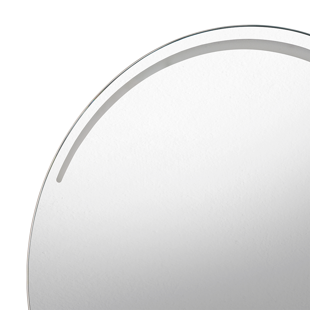 Espejo Circular Dallas, con Diseño en Sandblasting