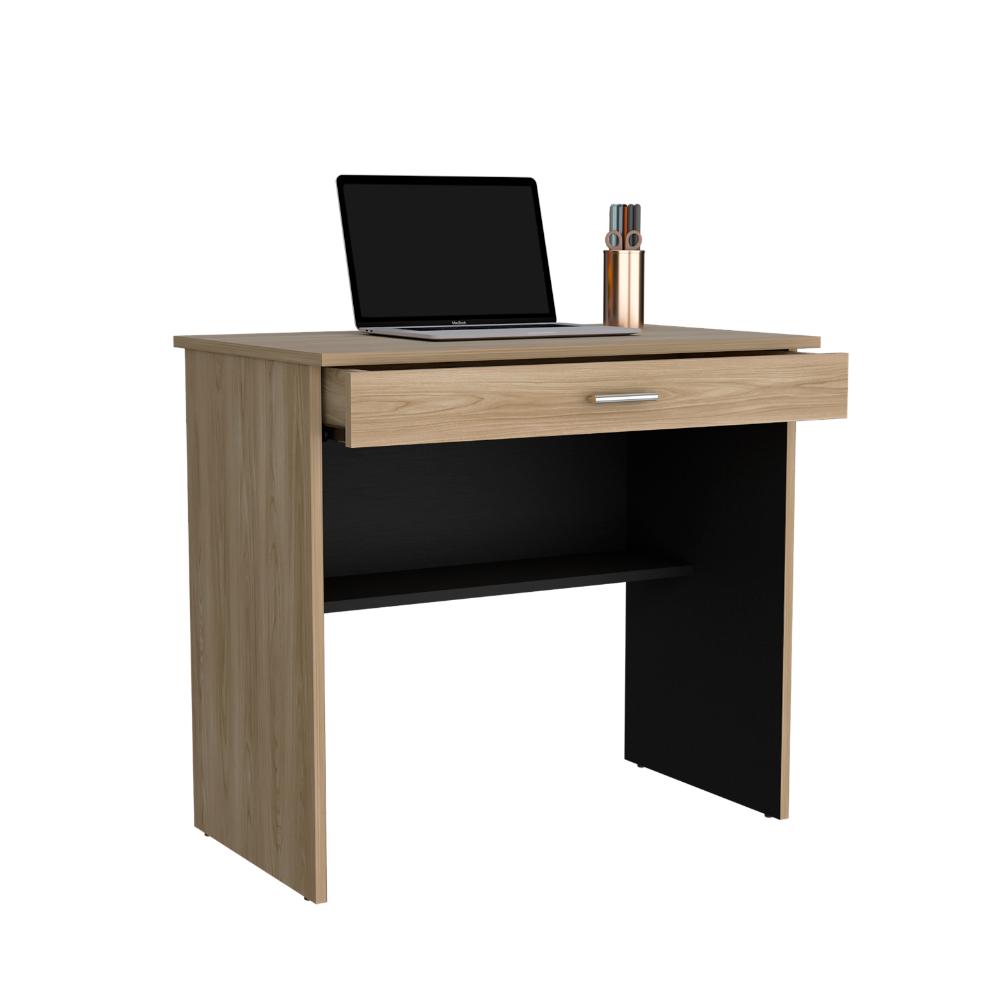 Escritorio 80 Cajón, Fresno Europeo y Wengue