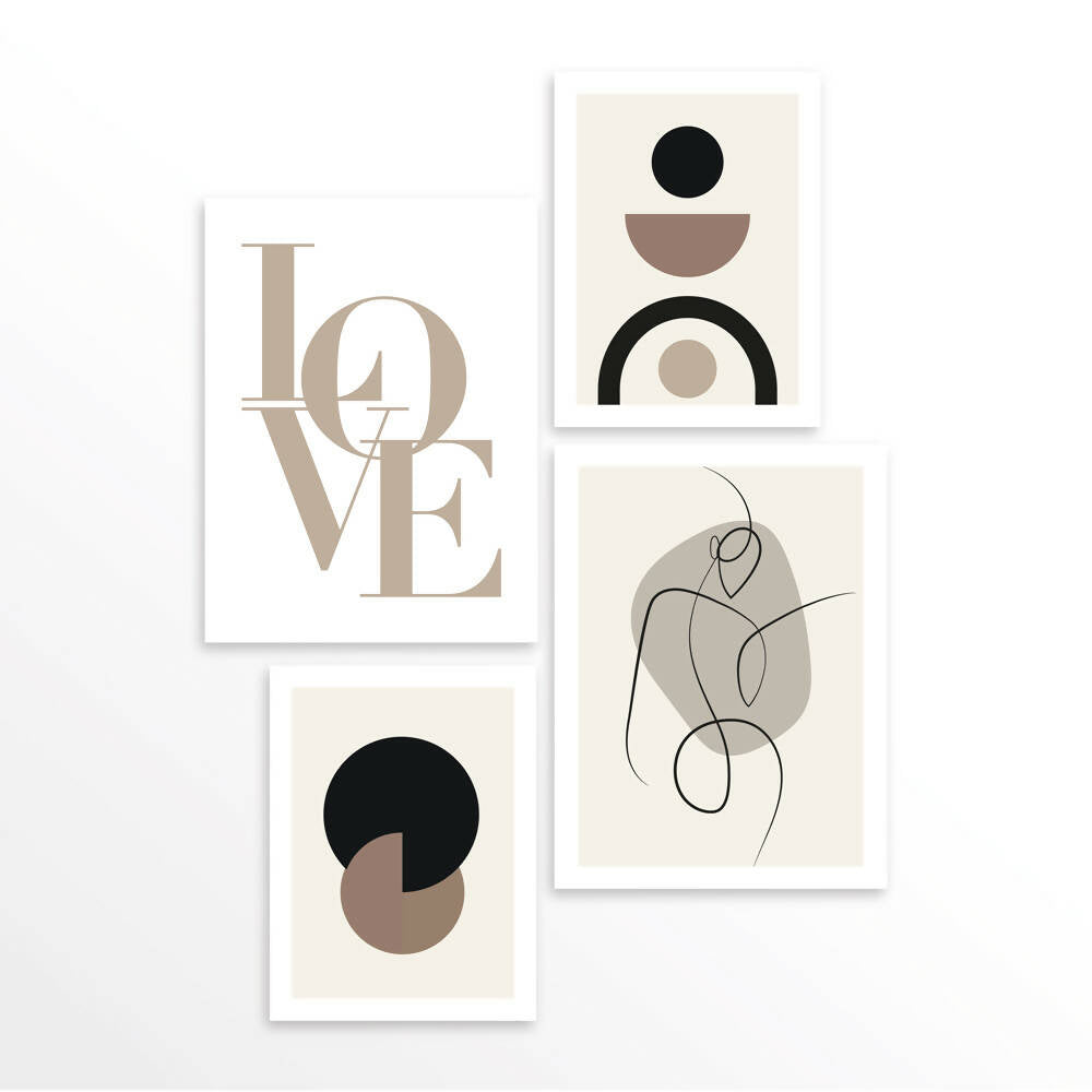 Set x4 Love vibes 37x50 y 30x40