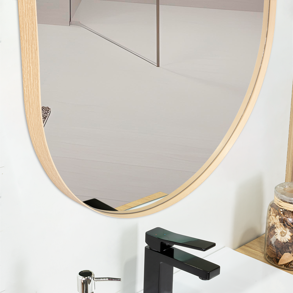 Espejo Ovalado Gate, con Marco Color Claro