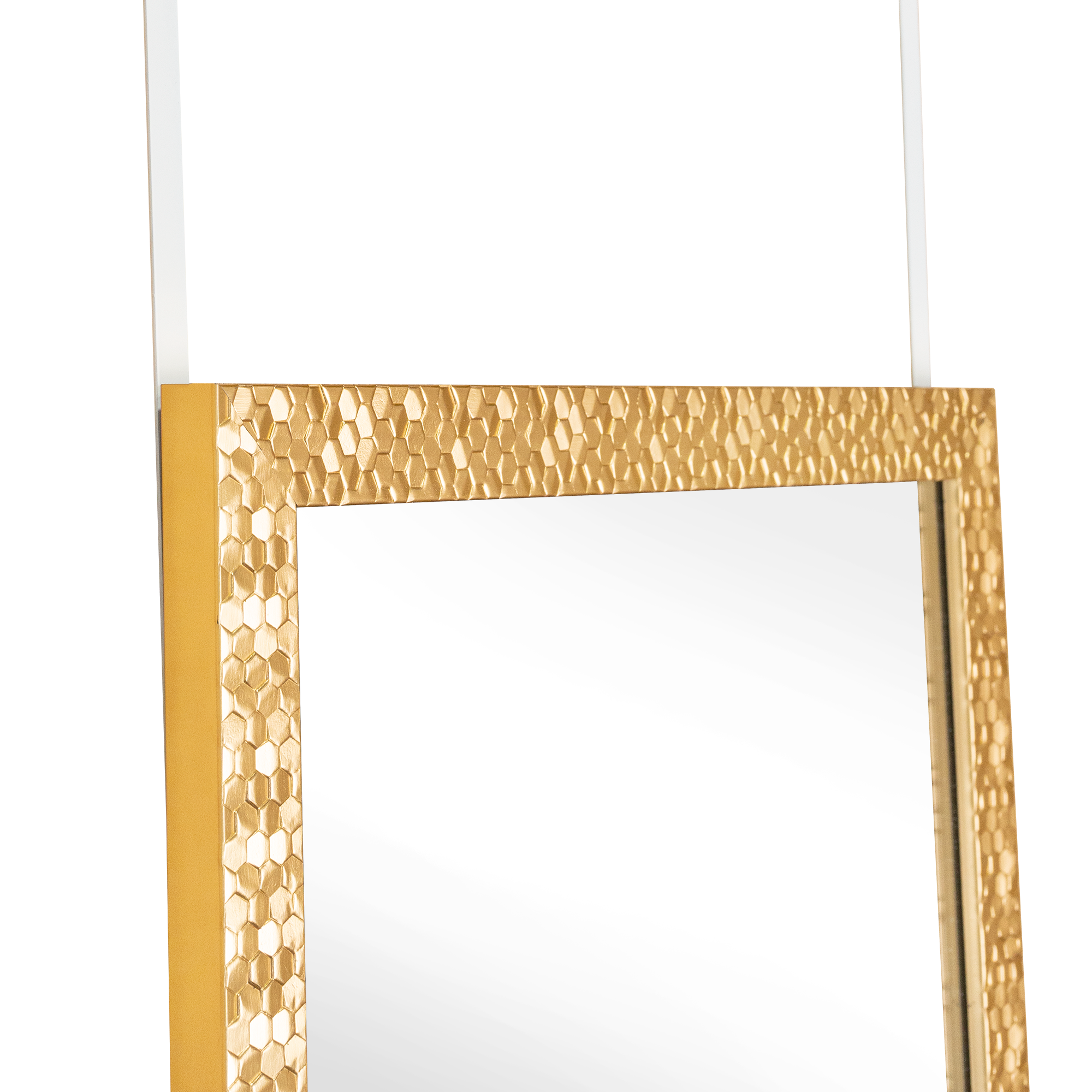 Espejo Rectangular Gael, con marco en poliestireno Dorado