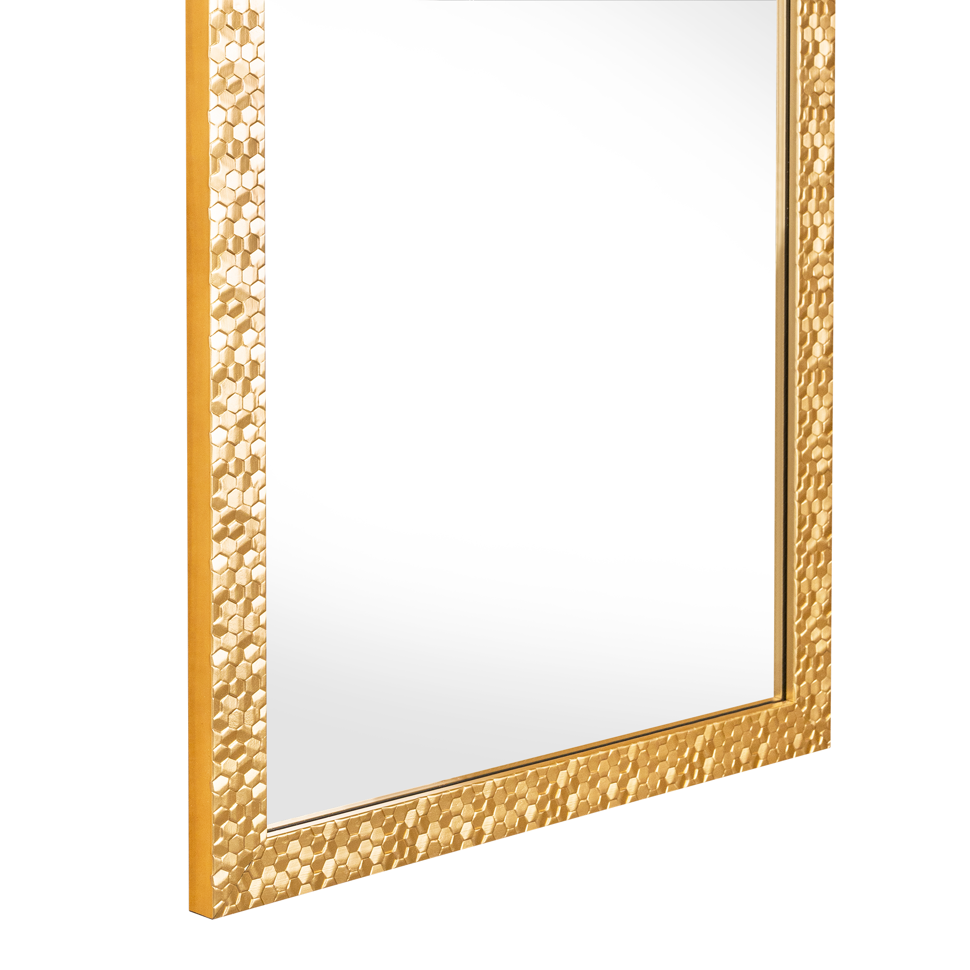 Espejo Rectangular Gael, con marco en poliestireno Dorado