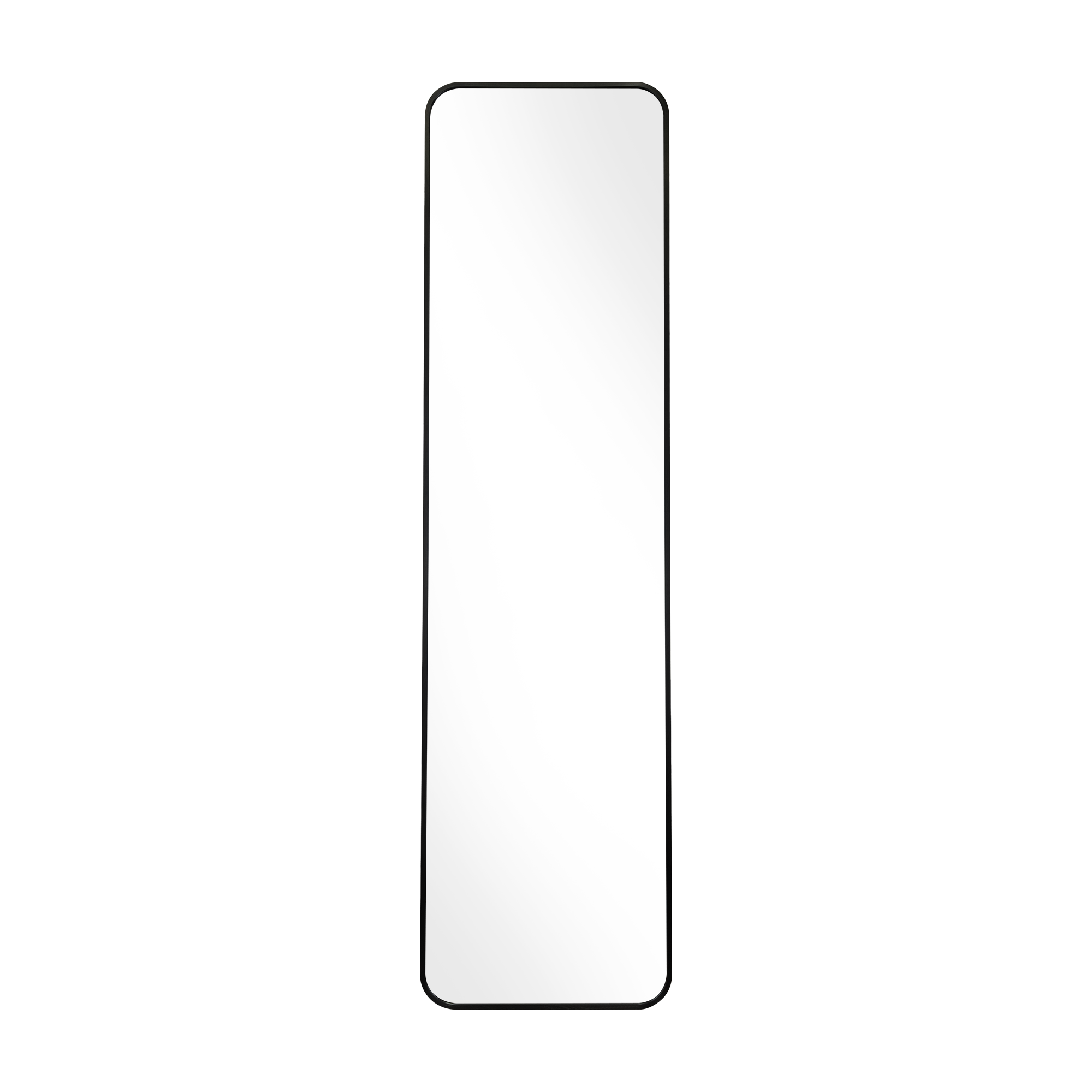 Espejo Rectangular de Piso Isa, con Marco en Aluminio Negro