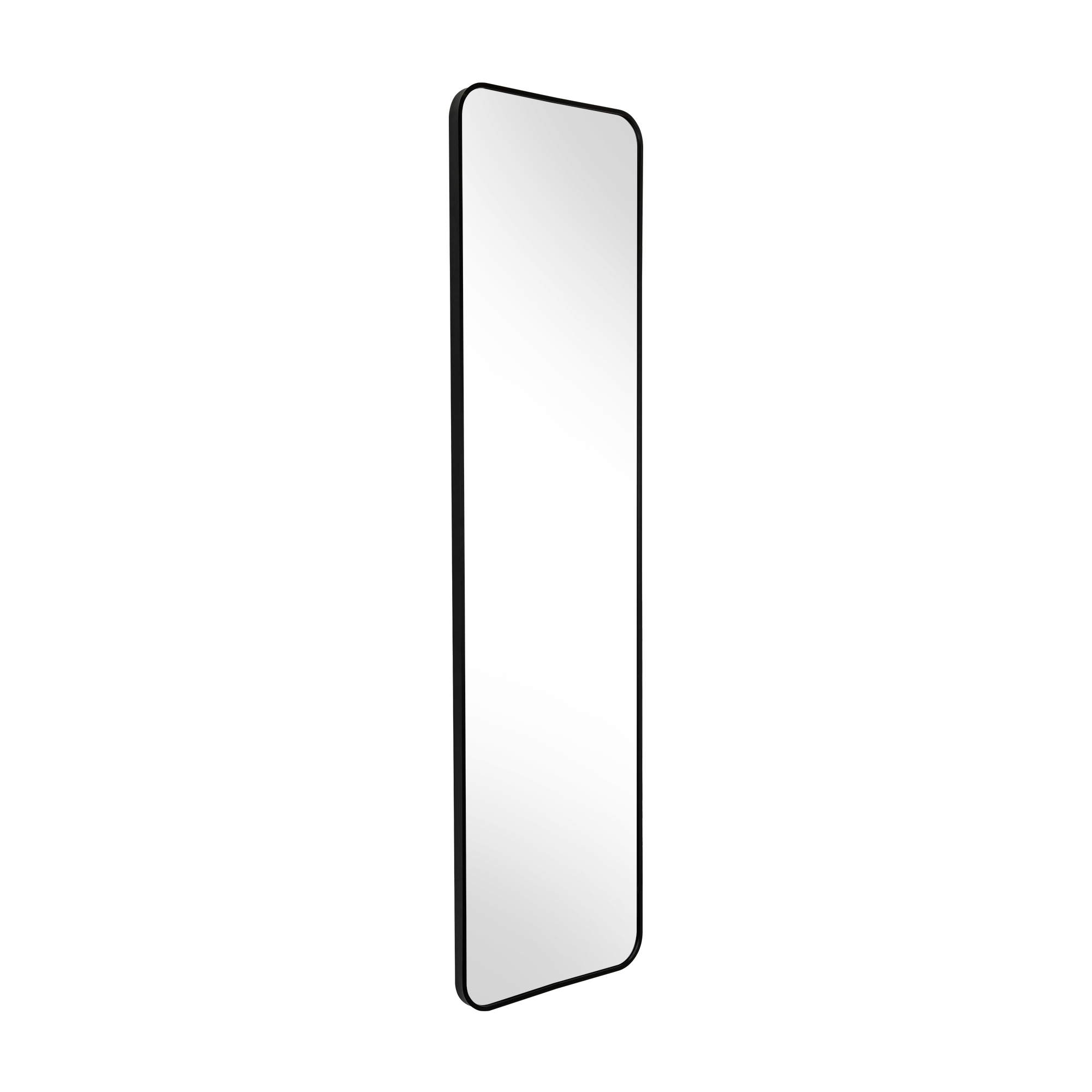 Espejo Rectangular de Piso Isa, con Marco en Aluminio Negro