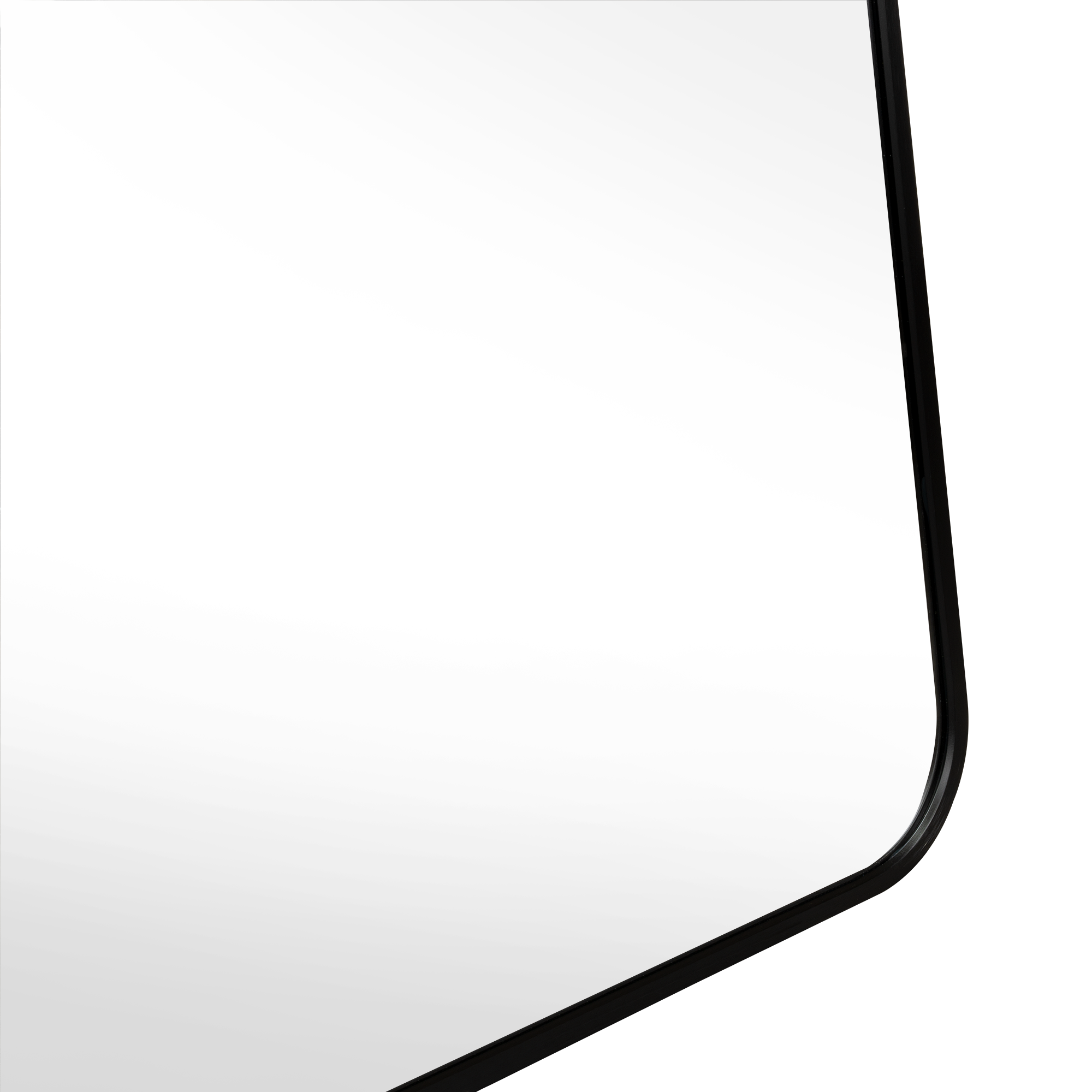 Espejo Rectangular de Piso Isa, con Marco en Aluminio Negro